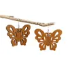 Amazon transfronterizo corte en caliente contrachapado aretes de madera moda europea y americana exagerados geométricos huecos personalidad madera oreja