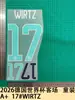 Colección de Camisetas de Visitante para el Mundial de Alemania 2026 Ropa Infantil Camiseta A+ Número Letra Pegatinas de Transferencia Térmica