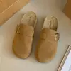 Meias-calças femininas Birken, novo estilo primavera/verão 2026, chinelos de dedo semiaberto para exterior, sandálias de outono, sapatos Birken plataforma estilo francês