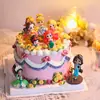 Decoración para Pastel de Pequeña Princesa Adornos para Insertar Cumpleaños de Niños Corazón Lindo Hada Dibujos Animados Mesa de Postres Decoración para Pastel