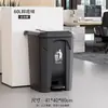 Cubo de basura de pedal, grande de grado comercial, para patio, exterior, saneamiento de cocina en casa, gran capacidad, con tapa, cubo sanitario