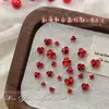 Decorações Vermelhas Brilhantes para Unhas de Ano Novo, Bolas de Diamante de Cristal Mini com Acabamento Cintilante, Acessórios de Diamante para Unhas Atacado