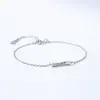 Pulsera Cuadrada Moebius de Plata de Ley S925 Nueva para Primavera y Verano para Mujer Exquisita y Pequeña Apilada Regalos para Novias