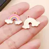 20 Estilos de Arcoíris de Goteo de Aceite Meteoro Nube Sonriente Accesorios de Joyería de Aleación Colgantes DIY Pulsera Pendientes Charms Venta al por mayor