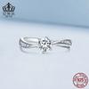 Evelle Primavera Nuevo Plata de Ley s925 Circonita Simple Nuevo Pared Anillo Único Anillo Distintivo Mano de Mujer BSR420