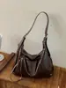 Bolso tote retro de gran capacidad, nuevo diseño minimalista 2026, bolso de hombro de estilo relajado, mochila casual de moda y con textura