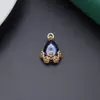 Liga de Eletroforese Cor-Preservadora Cravejada de Diamantes Base de Cinco Flores Pingente de Pedra Preciosa Acessórios de Hairpin Simples de Nicho de Alta Qualidade