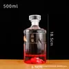 Material Blanco Cristalino Transparente Engrosado Paquete de 0.5 kg Botella Vacía Sellada Botella de Licor de Vidrio Guanshan Caja de Regalo Juego Completo 500ml en Stock