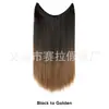 Mecha de Extensão de Cabelo em U Transfronteiriça para Mulheres, Extensão de Cabelo de Uma Peça com Fio de Pesca Grande, Mecha de Extensão de Cabelo Longo Liso Natural Invisível com Presilha