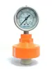 Manómetro de Presión con Diafragma de Plástico UPVC/PVDF 786 Cabezal Totalmente de Plástico Resistente a Ácidos y Álcalis 10kg 1.6MPA Tratamiento de Agua
