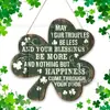 Popular St Transfronterizo. Decoraciones de Madera Colgantes de Trébol para el Día de San Patricio para el Hogar, Granja, Porche