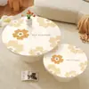 Mantel Floral Impermeable y a Prueba de Aceite, Vidrio Suave de PVC Lavable Redondo para Mesa, Mesa de Comedor Lujosa y de Gama Alta
