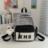 Bolsas de Moda 2026 Nuevo Estilo Coreano Color Contrastante Cuadros Mochila Escolar para Estudiantes Gran Capacidad Mochila Moderna Versátil