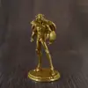 Brinquedo de Estatueta Modelo Guerreiro com Armadura de Cobre Estilo Antigo, Peças de Jogo de Tabuleiro de Cobre Branco, Jogo de Batalha Militar, Presente de Aniversário para Homens, Atacado