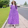 Vestido casual de manga curta e corte solto para mulheres, esconde imperfeições corporais, parece emagrecedor, tem um toque de alta qualidade, elegante, adequado para mães, feito de seda de algodão