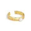 R0201 Anillo Abierto de Perla Simple Francés Diseño Nicho INS Textura Joker Anillo de Cuentas Anillo para Mujer