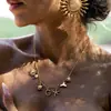 Europa y Estados Unidos transfronterizo nuevo verano iniciales colgante collar tema marino cadena de clip de papel delgada accesorios de nicho