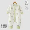 Nuevo Saco de Dormir para Niños Otoño e Invierno Bebé Tres Capas Acolchado Pijama de una Pieza Algodón Puro Piernas Separadas Manta Anti-Patadas Ropa de Casa