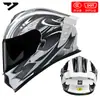 Casco de Motocicleta Certificado Dot para Hombres y Mujeres, Casco Integral Ad para Todas las Estaciones, Casco Cálido y Seguro con Certificación 3C