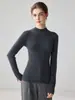 Nuevo Suéter Base de Punto Ajustado de Cachemir 100% Puro con Cuello Alto Medio para Mujer, Suéter de Cachemir Pulóver de Manga Larga