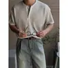 Camiseta Masculina de Manga Curta Bonita Estilo Coreano Estilo Hong Kong Design Ins Casual Versátil Elegante Tendência Marca de Moda Verão
