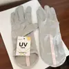 Guantes de Protección Solar para Conducir para Mujer, Protección Uv de Verano, Antideslizantes, Estilo Delgado para Montar Bicicletas Eléctricas, Parasol, Seda de Hielo, Transpirables, Sin Dedos