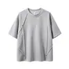 2026 Verão Novo Estilo Tridimensional Plissado Rebite Design Respirável Fresco Confortável Solto Casual Unissex Camisa de Manga Curta