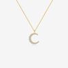 Novo colar com pingente de diamante em forma de lua de prata esterlina S925, novo design, qualidade, joias simples para banquetes europeus e americanos