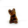 Atacado de Fabricantes Pedra Natural Cristal Ágata Esculpida Ornamentos de Cachorrinho Acessórios para Joias DIY