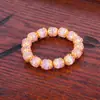 Pulsera para mujer de oro vietnamita con cuentas de ágata de imitación de microexplosión al por mayor y flor hueca chapada en oro