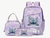 Nueva Mochila Estudiante Stitch para la Temporada de Regreso a Clases Ligera y que Reduce la Carga Gran Capacidad para Grados 1-6 Niños y Niñas Bolso de Hombro