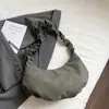 Bolsa Mensageiro Plissada Simples Estilo Coreano Bolsa Dumpling para Mulheres Novo Estilo Inverno 2025 Simples Alta Qualidade Textura Bolsa de Ombro Único Transversal