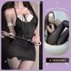 Lingerie Sexy com Tiras e Design Vazado para Cama, Não Precisa Tirar o Uniforme de Secretária, Body Sedutor Colado ao Corpo