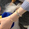 Pulsera de plata de ley s925 estilo coreano estilo coreano de alta gama sentido de la minoría sentido del color cara sonriente con cuentas 2023 nuevo para mujer