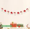 Decorações de Natal Bandeira de Natal Decorações para pendurar Banner de feriado Decorações para festa Bandeira de feltro Alce do Papai Noel