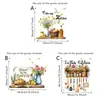 Decoración de Pared para Cocina y Restaurante Estilo Americano Transfronteriza Pegatinas de Pared Utensilios de Cocina Creativos Flores de Pan Pegatinas con Lema en Inglés