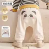 Calça para Bebê com Bumbum Grande 100% Algodão Estilo Primavera e Outono Calça Infantil Fofa Roupa Externa Unissex para Bebê Gancho Alargado Roupa Infantil