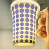 Taza y Platillo de Porcelana Hueso Azul y Blanco de Lunares Retro, Plato de Postre de Doble Capa, Taza, Tarro Sellado, Vajilla para Café y Té de la Tarde al por Mayor