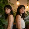 Pegatinas de Tatuaje en Stock, Impermeables, a Prueba de Sudor, que No se Desvanecen, Versátiles, Pegatinas de Tatuaje de Color Sólido Larga Tira Personalizadas, Venta al por Mayor Directamente del Fabricante