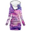 Suéter de punto para mujer, vestido de suéter de otoño, popular en Amazon, con capucha impresa en 3D digital de arena movediza, para mujer