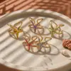 Anel de Estrela do Mar Versátil de Luxo Leve Transfronteiriço Europeu e Americano Taina com Design Único Gotejamento de Óleo Série Oceano Joias Femininas Atacado
