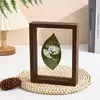 Venda Direta da Fábrica Moldura de Foto de Vidro Transparente Dupla Face com Escultura de Folha Atacado de Mesa 6 7 8 10 polegadas Moldura para Espécimes de Plantas Moldura de Foto