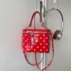 Bolsa de Tote Linda de Cereza Moda Fresca para Niñas Bolso Cubo Transfronterizo Estilo Coreano Estampado de Dibujos Animados Bolso de Hombro para Niños