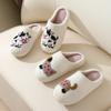 Nuevas zapatillas de algodón con dibujos de animales para pareja, de otoño e invierno, para el hogar, antideslizantes, para interiores, venta al por mayor