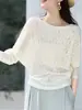 Camiseta Estilo Urbano Relaxado 2026 Primavera Nova Elegante Casual Manga Morcego Emagrecedora Fina Manga Longa Top