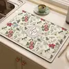 Mantel individual estilo americano, Mantel aislante del calor y absorbente de agua para encimera, Tapete escurridor de tierra de diatomeas para cocina, lavable, no requiere lavado, Posavasos, Protector de encimera