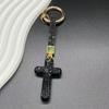 Chaveiro Transfronteiriço Mais Vendido Acessórios Pingente Atacado Chaveiro de Carro Cravejado de Diamantes DIY Masculino e Feminino Chaveiro Cruz