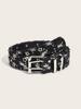 Cinturón cruzado estilo punk con forma de estrella, estilo coreano, para jeans, decorativo, para pantalones, disponible al por mayor.
