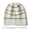 Gorro de Cachemir para Mujer, Gorro de Punto con Bloques de Color para Otoño e Invierno, Gorro Holgado Cálido a Prueba de Frío para Exteriores, Gorro Postparto para Proteger los Oídos, Gorro para el Frío