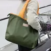 Bolsa de compras plegable transfronteriza portátil para supermercado, bolsa ecológica, bolsa de mano de moda para la compra, bolsa de tote ecológica para la compra